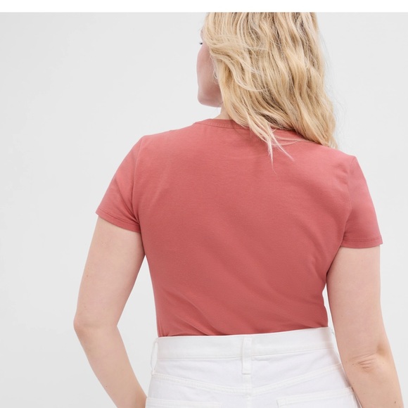 NWT GAP Crewneck T-Shirt Bodysuit Color: Earthenware Red - Picture 6 of 8